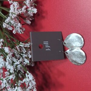 J. Jill Silver Hammered Teardrop Earrings NWT